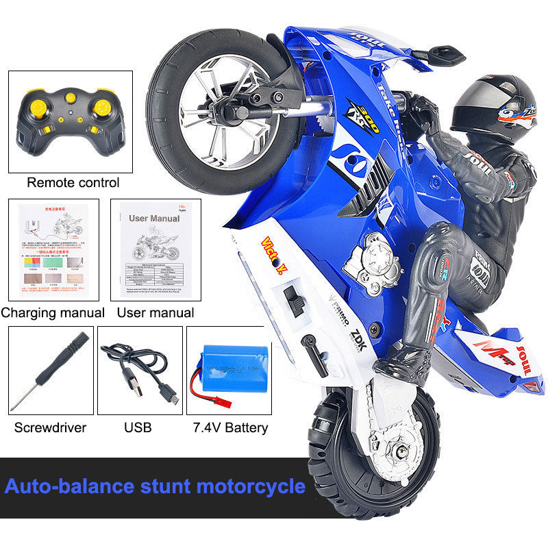 Remote Controlled Self Balanced Stunt Motorcycle Toy for Children