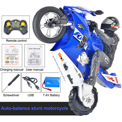 Remote Controlled Self Balanced Stunt Motorcycle Toy for Children